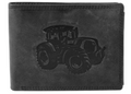 Akzent Leder Geldbörse RFID Echtleder Portemonnaie Geldbeutel Querformat Traktor0