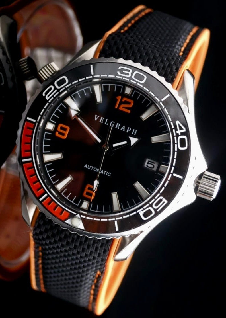 Velgraph 42 mm Automatic Watch | Drehbare Lünette | Geschraubte Krone | NH35 NEU0