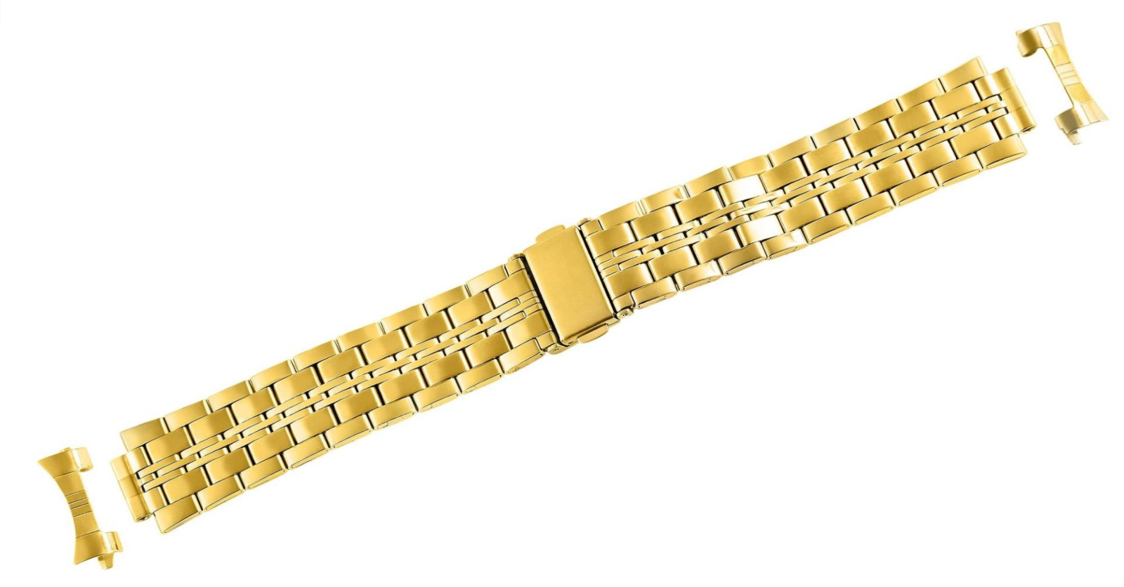 Engelhardt Uhrenarmband Edelstahl Armband mit Faltschließe goldfarben 24 mm2
