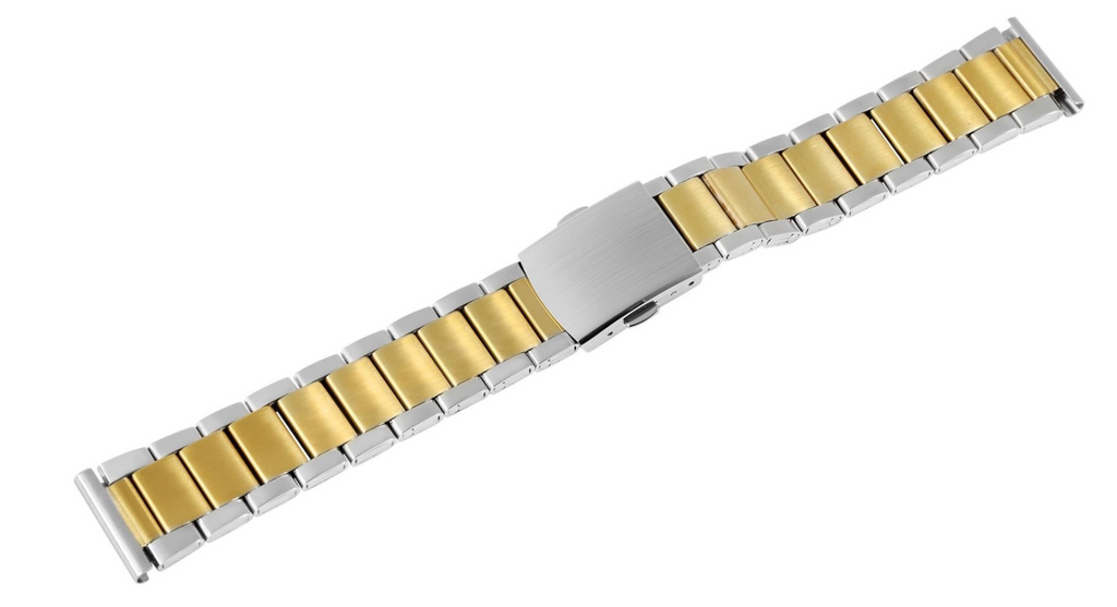 Engelhardt Uhrenarmband Edelstahl Armband Faltschließe Silber Gold Farben 22mm3