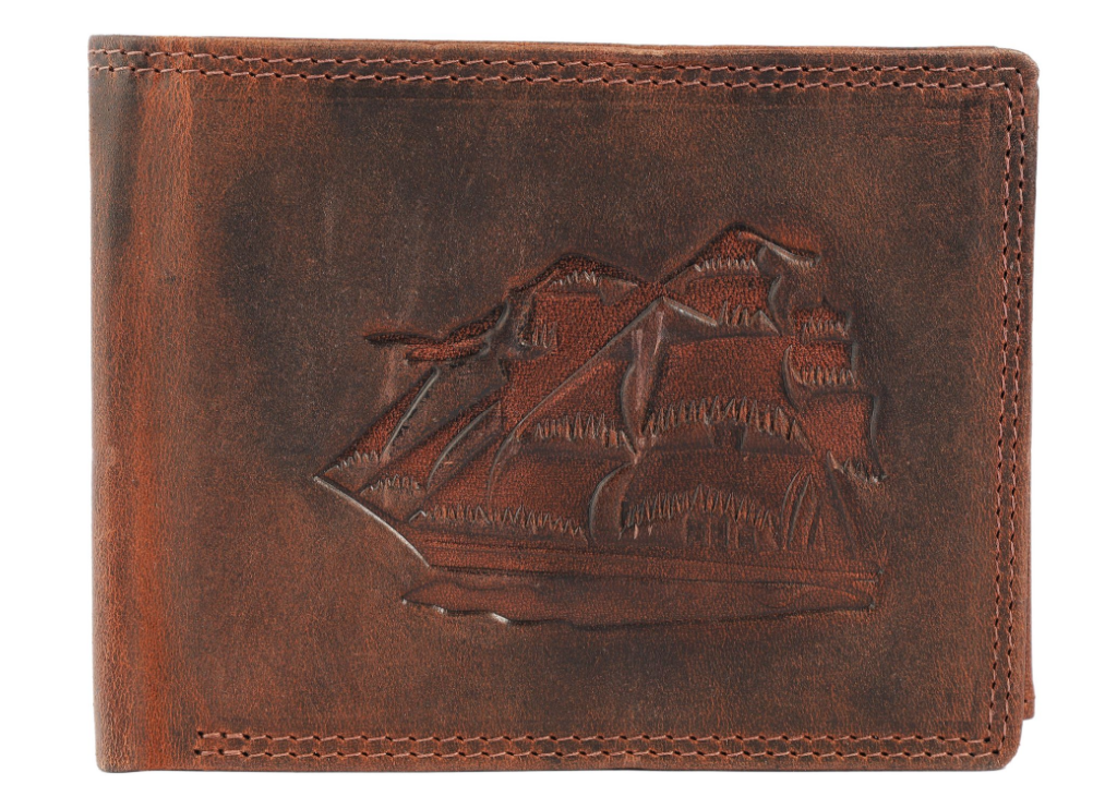 Akzent Leder Geldbörse RFID Schutz  Echtleder Portemonnaie Geldbeutel Schiff 10