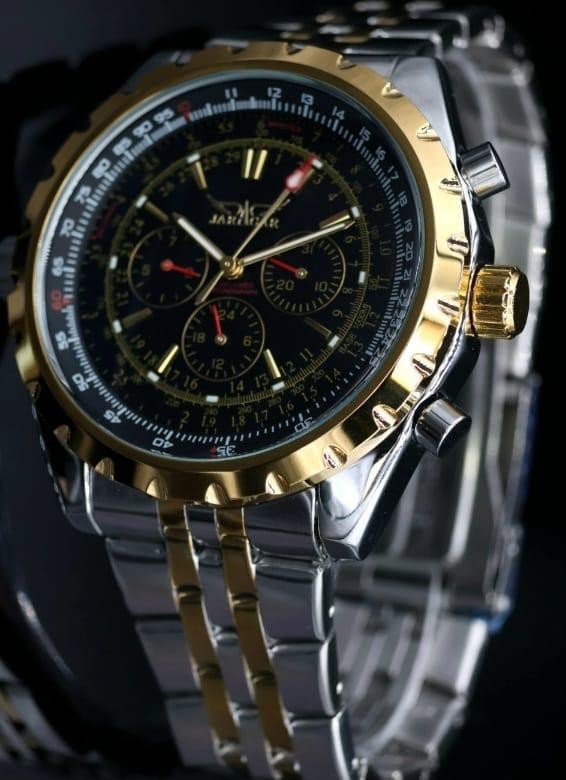 XL Automatik Herren Männer Armband Automatikuhr Herrenuhr Schwarz Bicolor Farben0