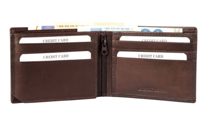 Schwarzwald Leder Portemonnaie Geldbeutel Portmonee Echtleder Dunkelbraun 52