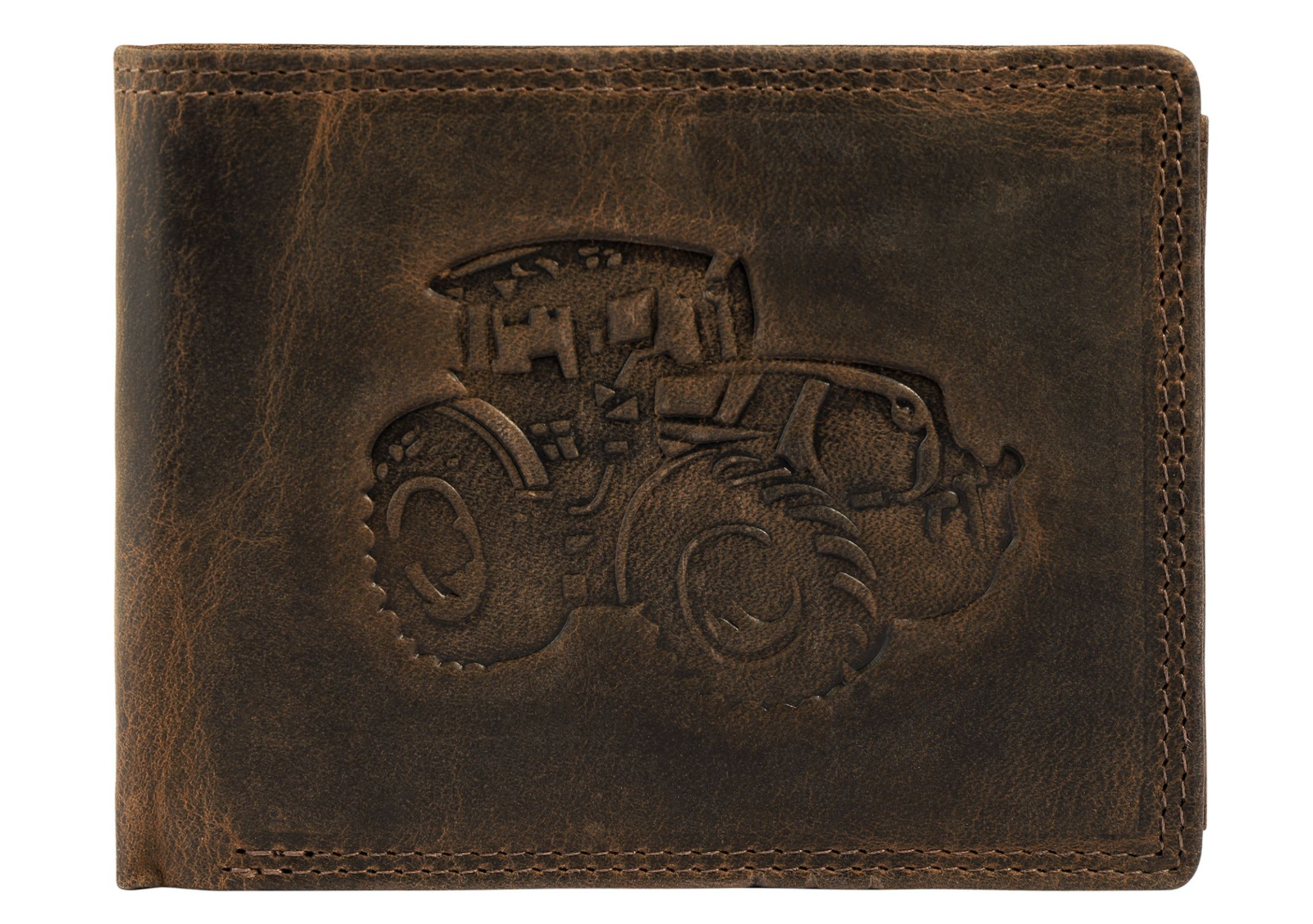 Akzent Leder Geldbörse RFID Schutz  Echtleder Portemonnaie Geldbeutel Traktor**0