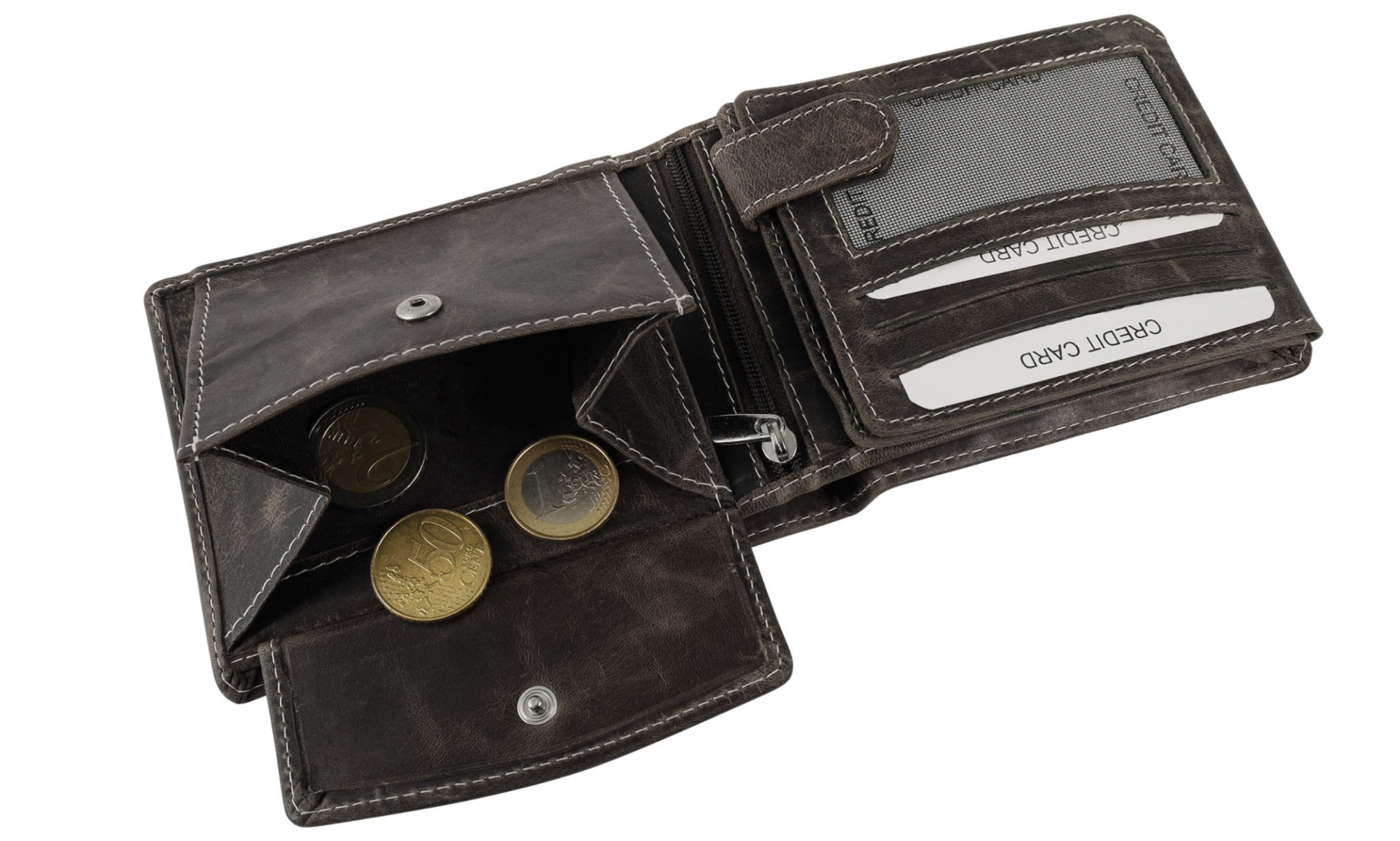 Akzent Unisex Synthetikleder Geldbörse Portemonnaie Geldbeutel NEU3