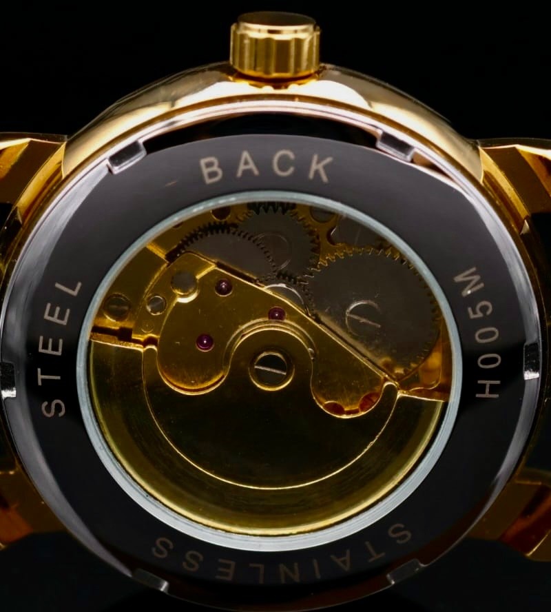 Super Edle Winner Herren Männer Automatik Uhr Gold Schwarz Farben Herrenuhr NEU3