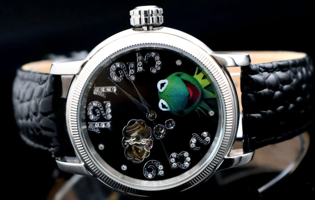 Disney Automatik Uhr Limitierte Edition Motiv Kermit Sammlerstück Retro VINTAGE1