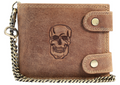Leonardo Verrelli Büffel Leder Geldbörse Echtleder Portemonnaie "Totenkopf" NEU*0