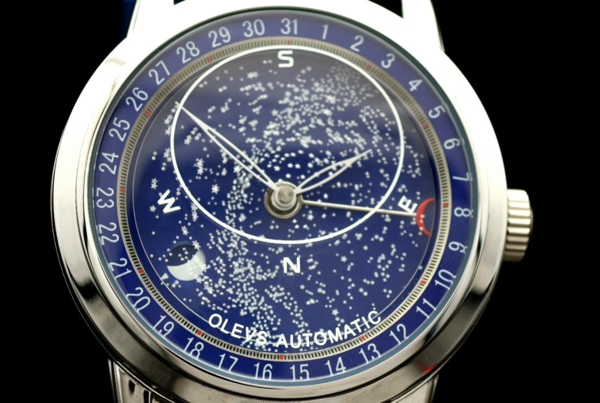 OLEVS Herren Automatik Uhr Herrenuhr Blau Silber Farben animiertes Ziffernblatt3