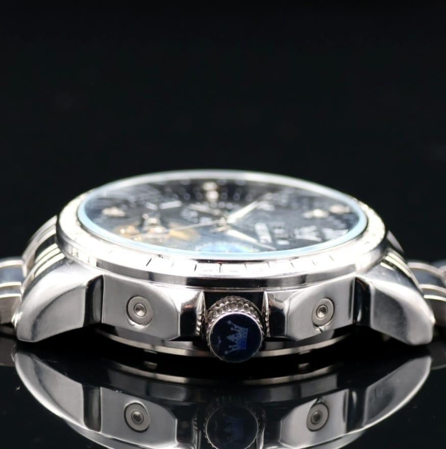 OLEVS Herren Automatik Uhr Armbanduhr Edelstahl Schwarz Silber Kalender Datum3