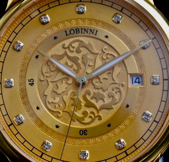 Lobinni Herren Männer Automatik Uhr Automatik Watch  Datumsanzeige NEU2