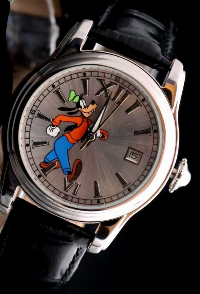 Disney Automatik Uhr Retro Limitierte Edition Goofy Sammlerstück VINTAGE Datum1