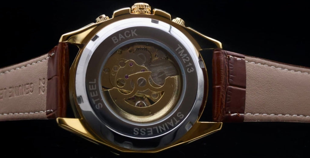 FORSINING - HERREN - AUTOMATIK - UHR -  LEDER- SKELETTUHR - 46MM - GOLD / BRAUN2