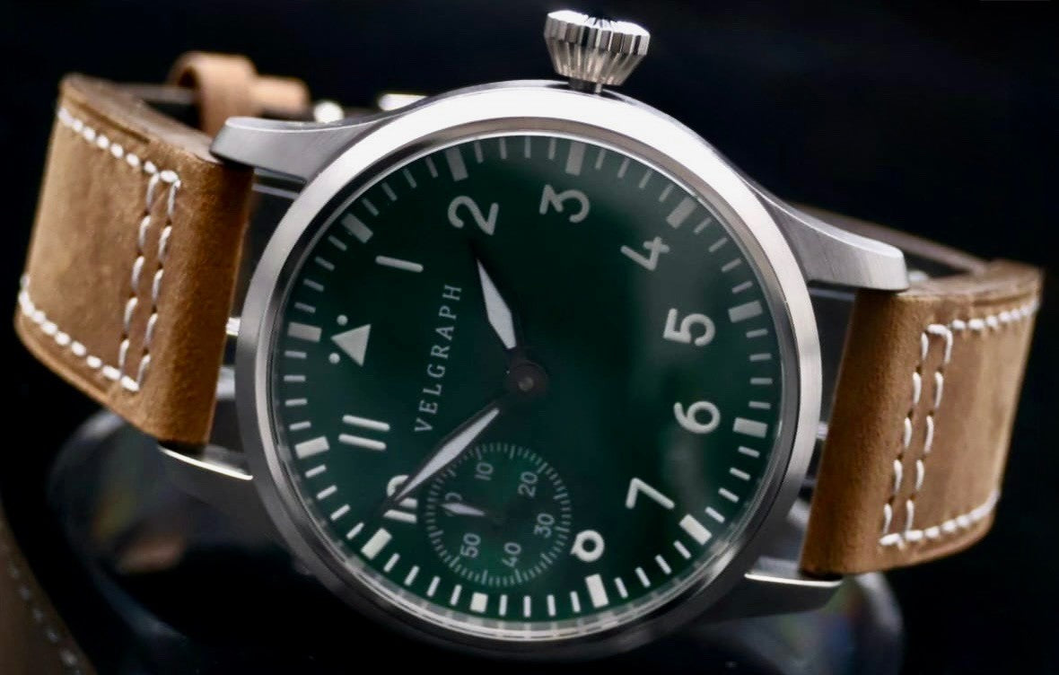 Velgraph Herrenuhr Flieger 42mm Handaufzug | Saphirglas 6497 Dial Seagull Rotor"1