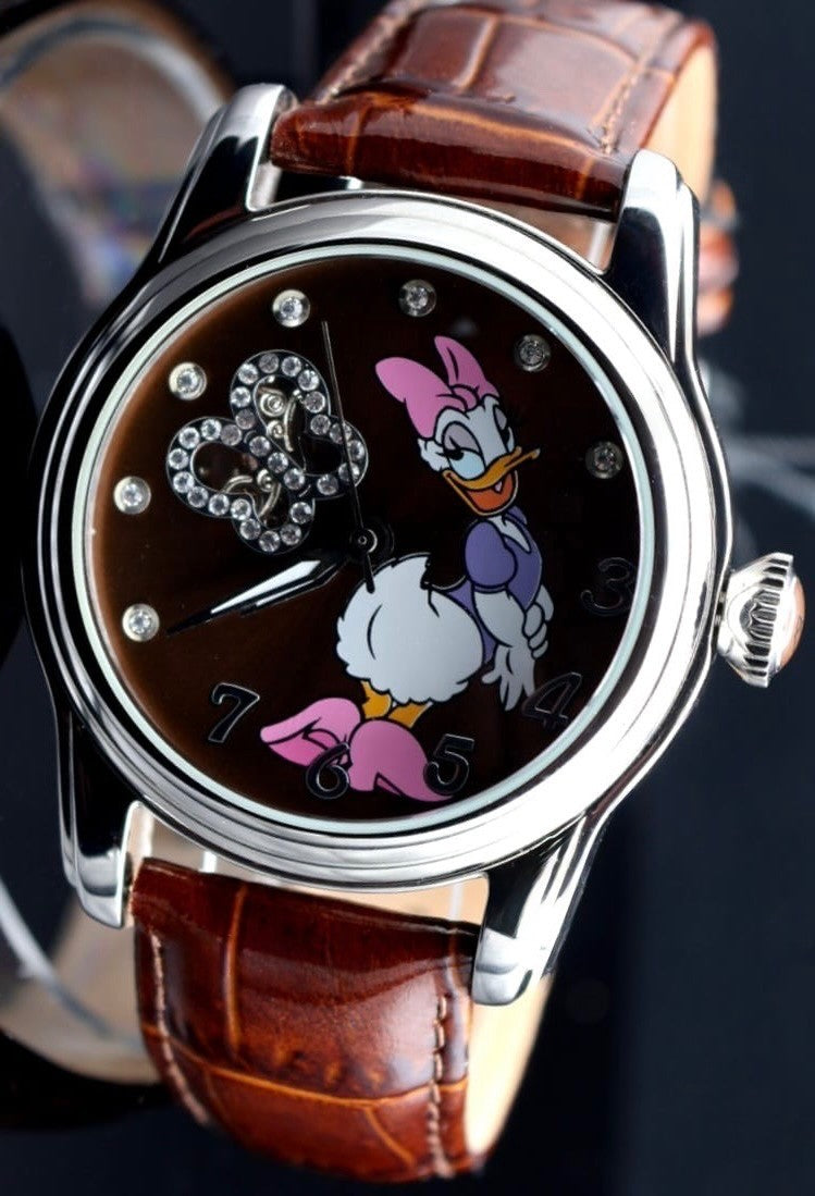 Disney Automatik Uhr Limitierte Edition Motiv Daisy Sammlerstück Retro Vintage 0