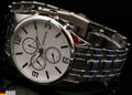 Herren Armband Männer Uhr Silber Farben Chrono Look * NEU *0