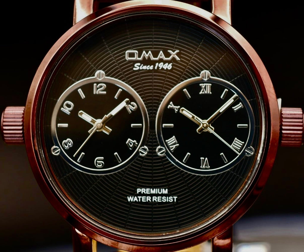 XXL Omax  Monster Watch Herren Armband Uhr Schwarz Braun Farben  Dual Timer1