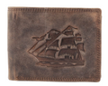 Akzent Leder Geldbörse RFID Schutz  Echtleder Portemonnaie Geldbeutel Schiff0