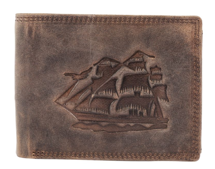 Akzent Leder Geldbörse RFID Schutz  Echtleder Portemonnaie Geldbeutel Schiff0