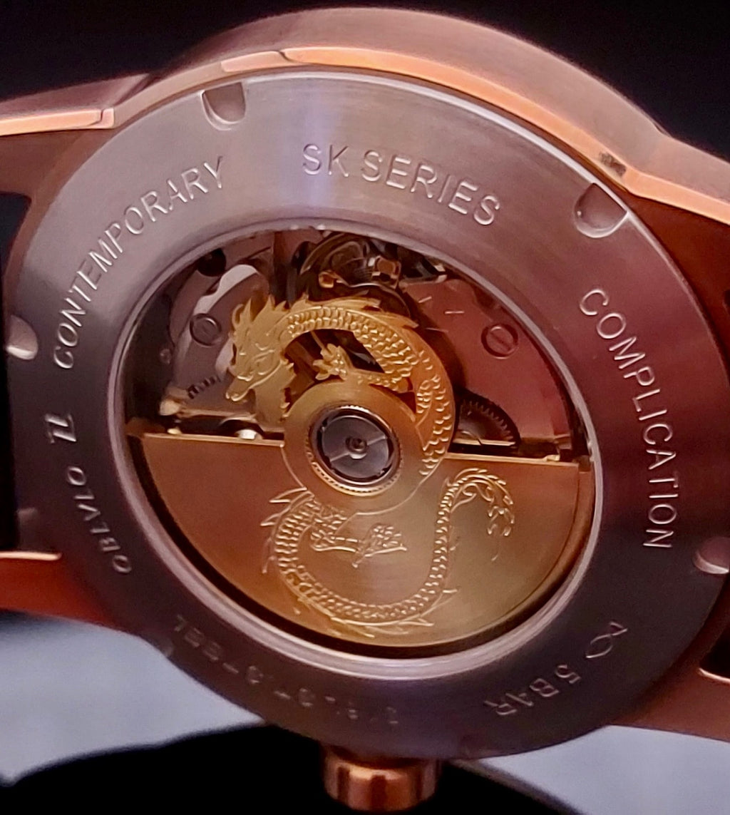 OBLVLO JM-Dragon Design Automatik Herren Uhr 42mm Skeleton Edelstahl Saphirglas4