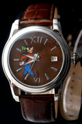 Disney Goofy Automatik Uhr Limitierte Edition Sammlerstück Retro VINTAGE Datum0