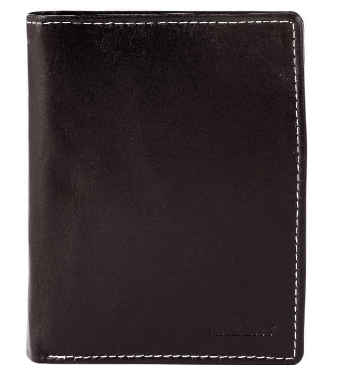 Akzent Unisex Leder Portemonnaie Geldbeutel Portmonee Echtleder Dunkelbraun Neu0