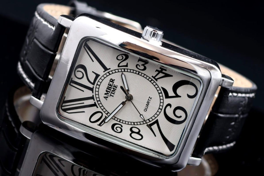 AMBER TIME - HERREN - UHR - KLASSISCH - QUARZ - ARMBANDUHR - ANALOG - NEU1