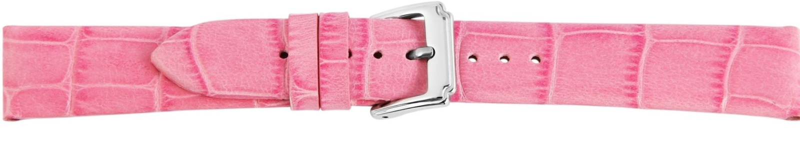 Steinmeister Uhrenarmband Echtleder Armband rosa  in Krokooptik 18 mm1