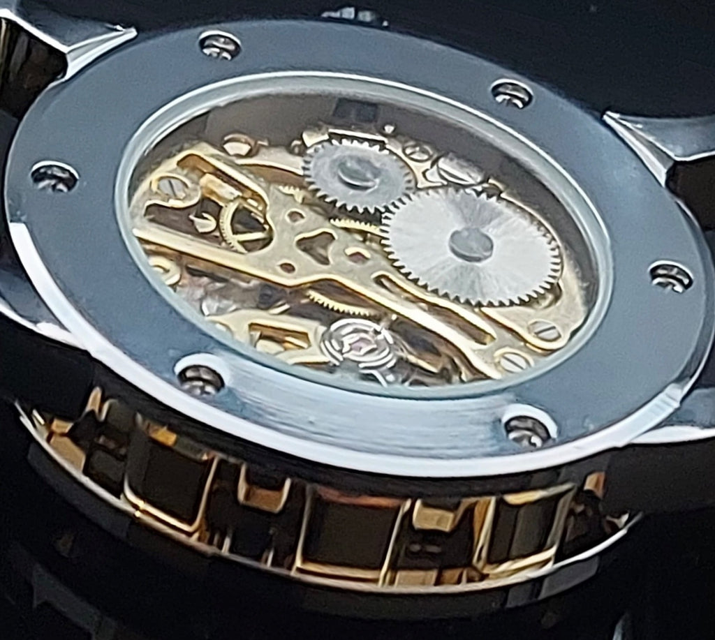 WINNER - HERREN - UHR - MECHANISCH - HANDAUFZUG - MESHBAND - GOLD - 42MM2