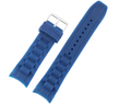 Steinmeister Uhrenarmband Silikon Armband in blau, glatt, flach, 22 mm0