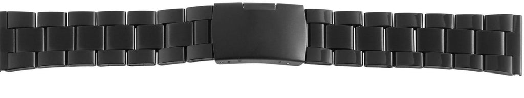 Steinmeister Uhrenarmband Edelstahl Armband  mit  schwarzer Faltschließe 22 mm "2