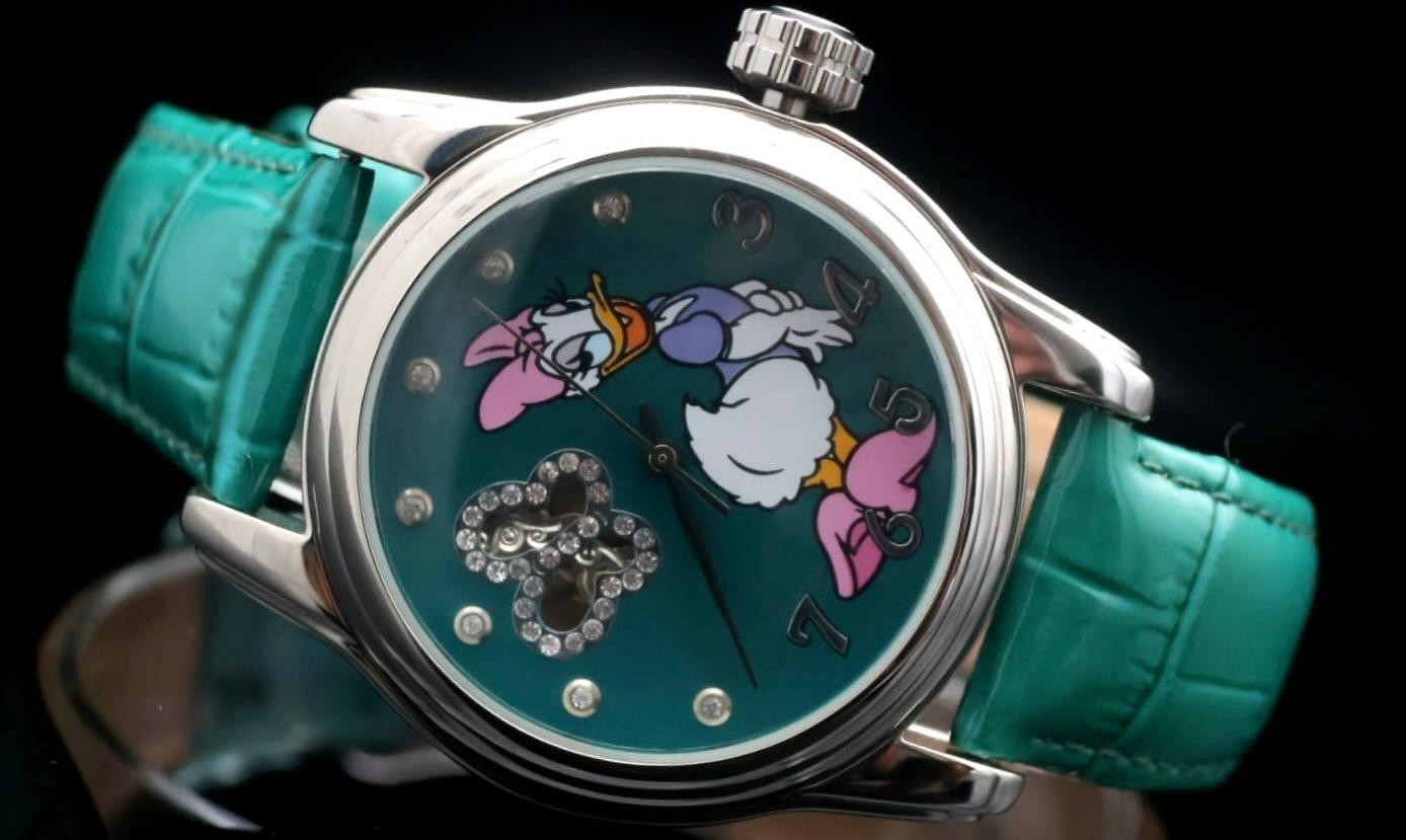 Disney Automatik Uhr Limitierte Edition Daisy Sammlerstück Retro VINTAGE Grün1