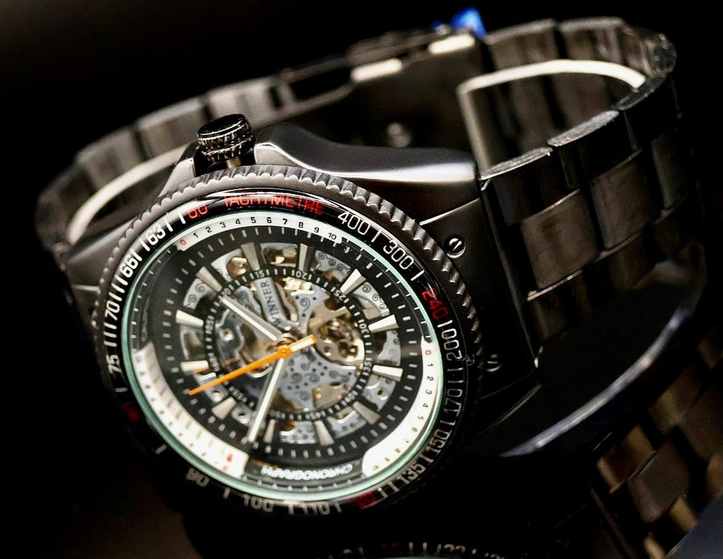 Sportliche Herren Automatik Uhr Herrenuhr Silber Farben - Offenes Ziffernblatt1