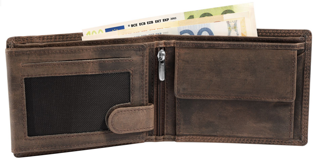 Akzent Leder Geldbörse RFID Schutz  Echtleder Portemonnaie Geldbeutel Traktor *1