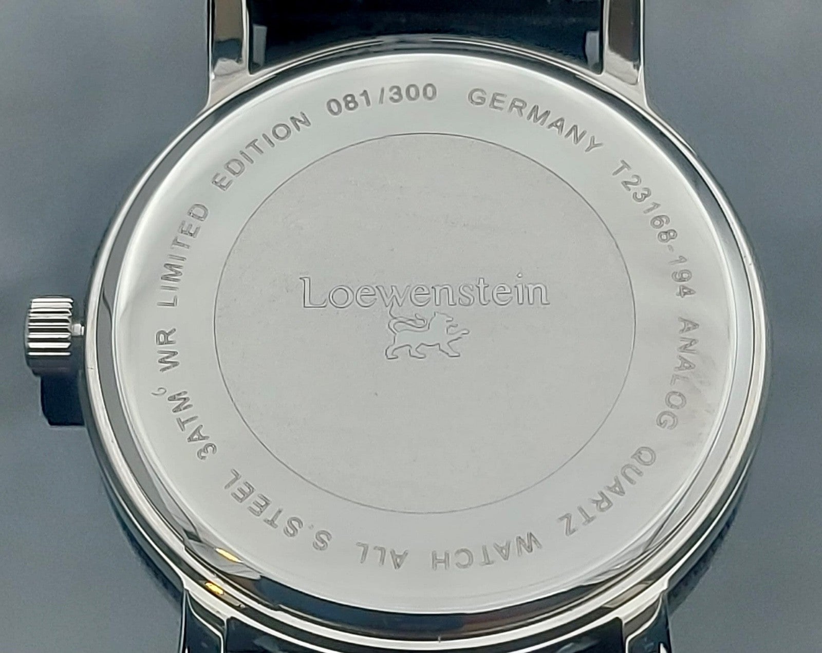 Löwenstein Vintage-Uhr Flaches Gehäuse Dezentrale Sekunde Limited Edition NOS2