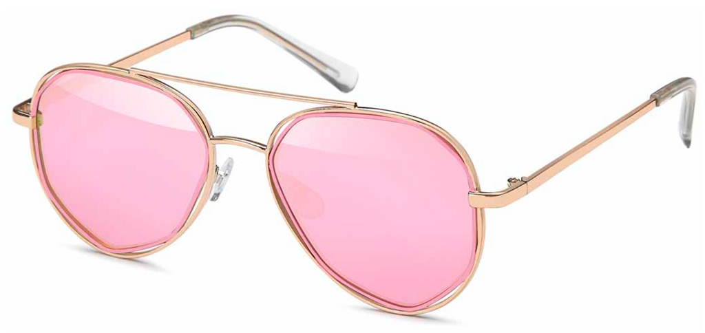 Gil Design Sonnenbrille Damen Frauen UV400 Pilotenbrille Rosa verspiegelt  Neu 10