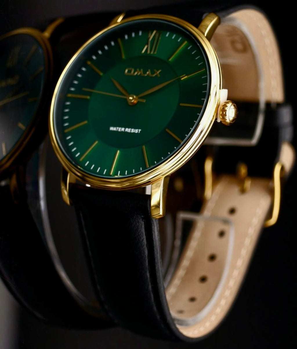 Edle Omax Herren Armband Uhr Herrenuhr Flaches Design SLIM IP Veredelt Slim NEU0