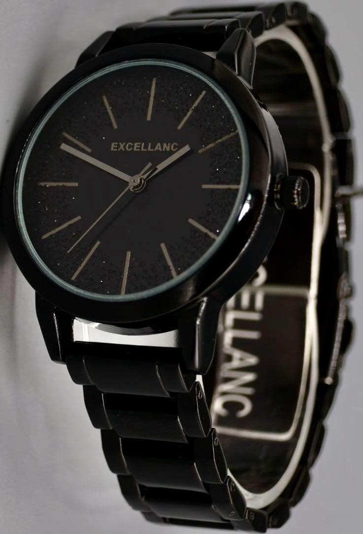 Mega Edle Excellanc Damen Frauen Glitzer Armband Uhr Scwarz Farben Damenuhr0