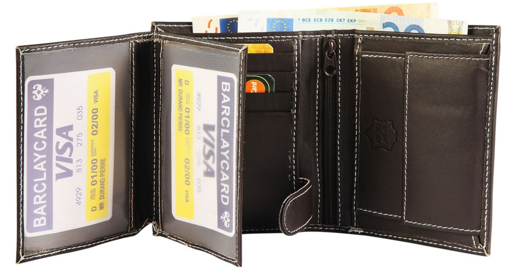 Excellanc Leder Geldbörse Echtleder Portemonnaie Geldbeutel Portmonee 10x12 cm "2