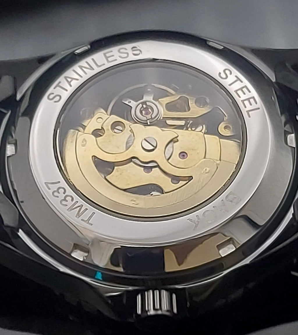 Forsining Herren Automatik Uhr Herrenuhr Edelstahl im Keramik Design 44mm Neu1