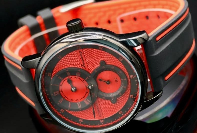 FORSINING Herren Automatik Uhr Herrenuhr Rot Schwarz sportliches Design TOP1