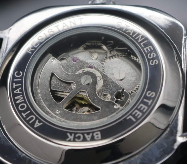 CAROTIF - AUTOMATIK - WATCH - SKELETTUHR - SILBERFARBEN - MESHBAND - 42X42MM2