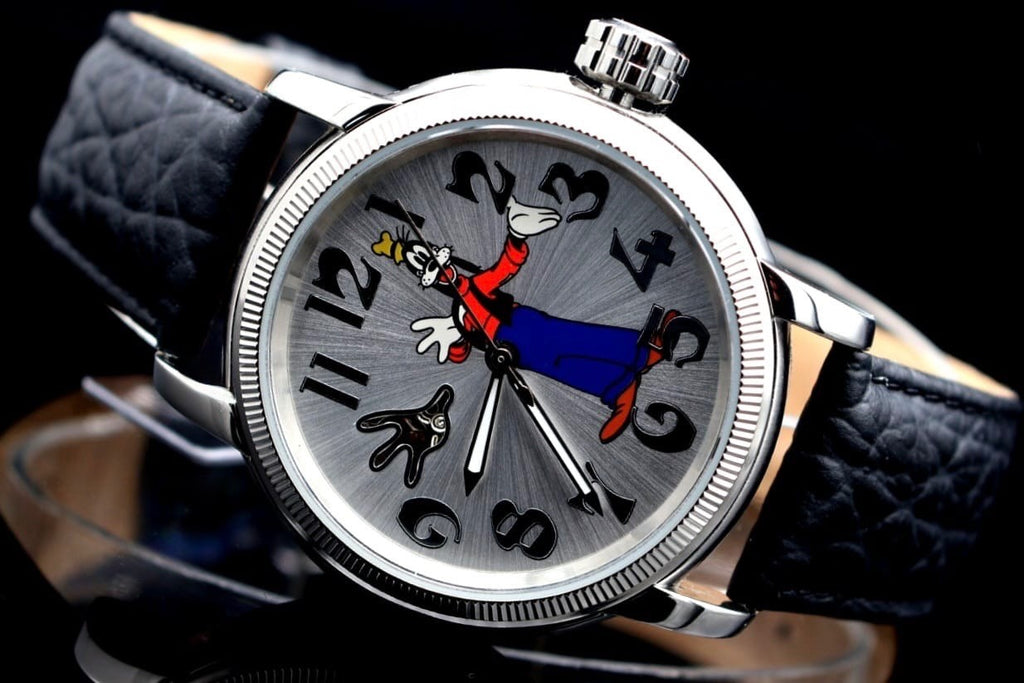 Disney Automatik Uhr Limitierte Edition Goofy Sammlerstück Retro VINTAGE Datum1