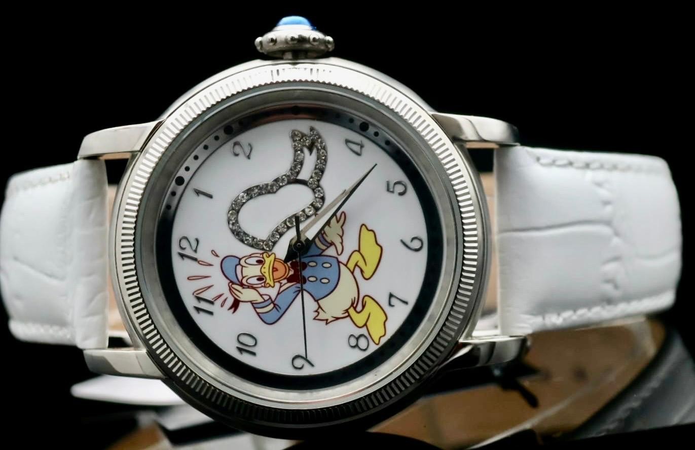 Disney Donald Duck Automatik Uhr Limitierte Edition Sammlerstück Retro VINTAGE *1