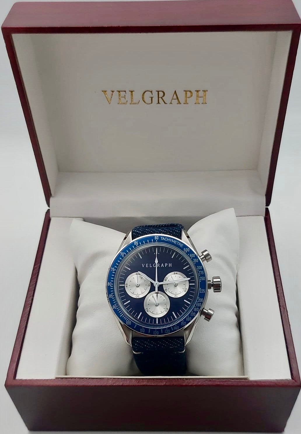 Velgraph - Vintage - Chronograph - Watch – VK63 Mechaquarz - 42 mm - Herrenuhr3