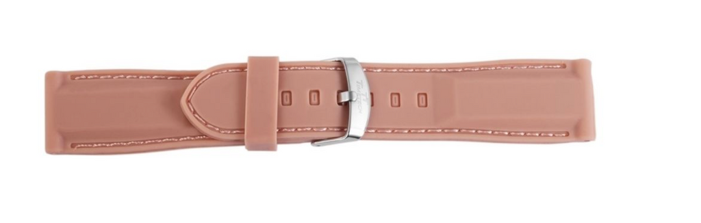 Steinmeister Uhrenarmband Silikon Armband in Rosa glatt, 24mm1