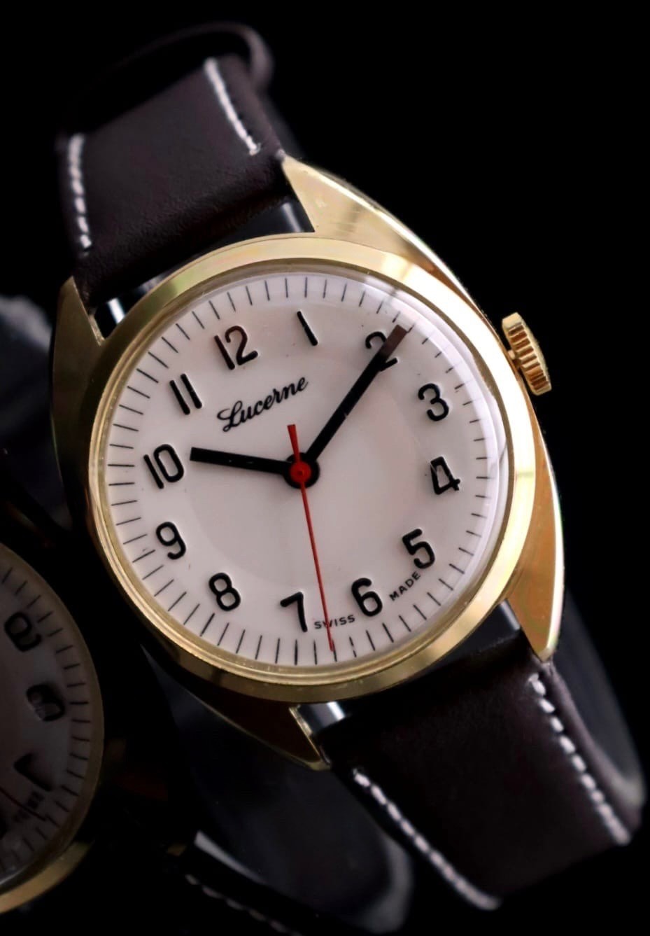 - Lucerne Swiss Made Handaufzug Uhr Armbanduhr Vintage Sammlerstück Lagerfund -0