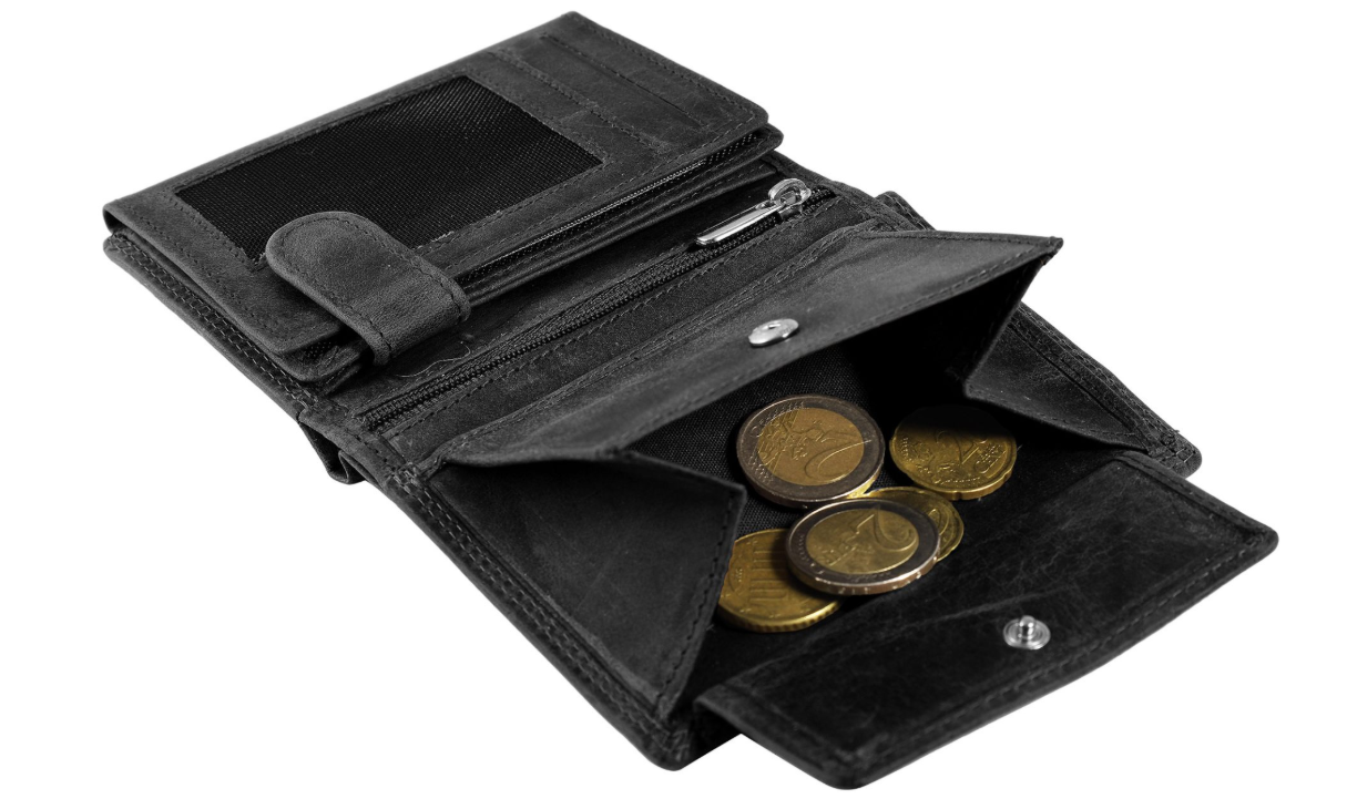 Akzent Basic Leder Geldbörse RFID Schutz Portemonnaie Schwarz Truck Motiv 23