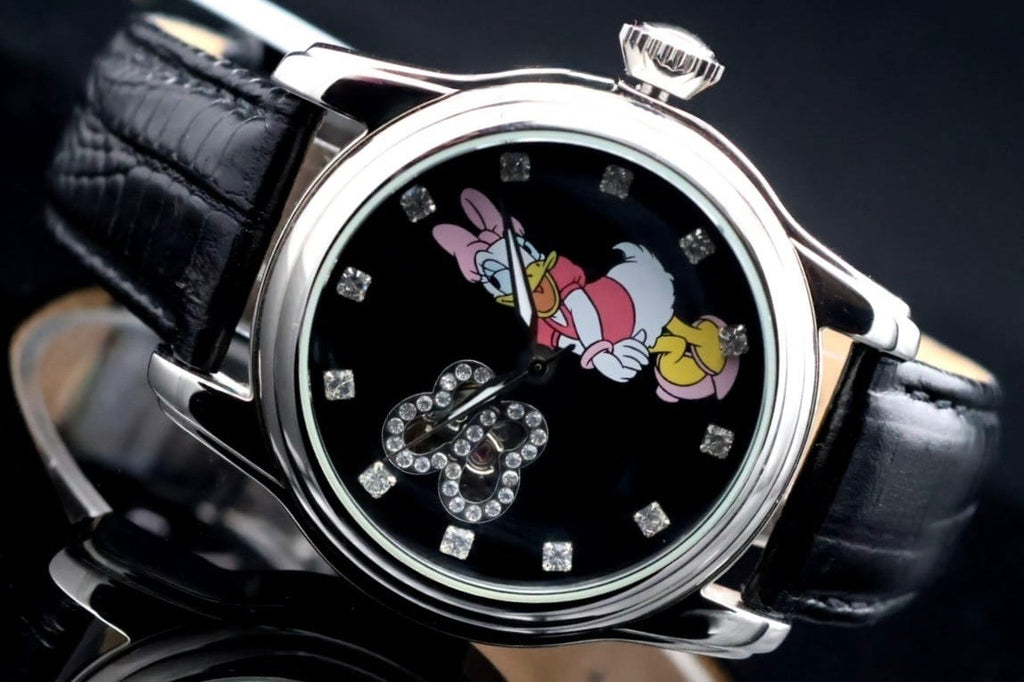 Disney Automatik Uhr Limitierte Edition Daisy Sammlerstück Retro VINTAGE 40mm0