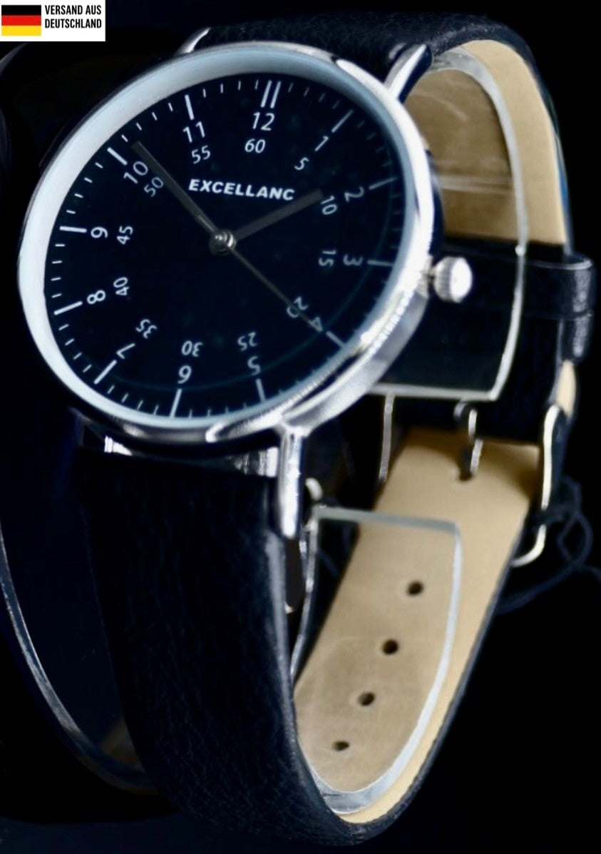 Excellanc Damen Armband Uhr Schwarz Silber Farben Frauen Damenuhr 36mm0